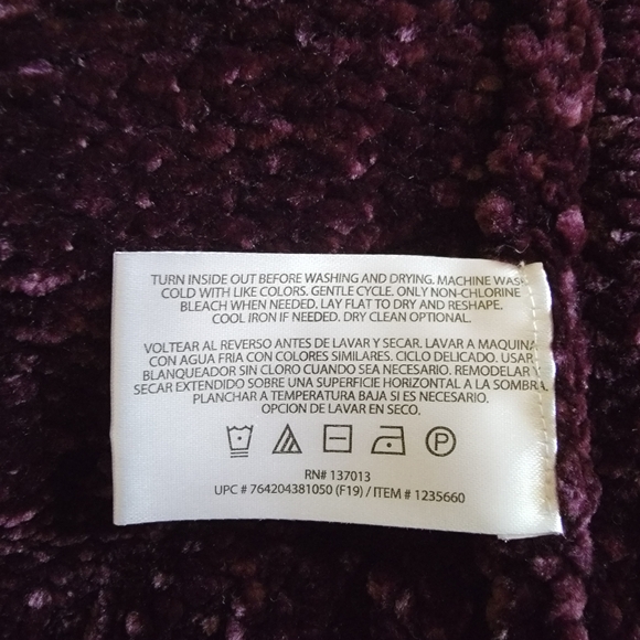 Orvis Sweater Chenille Knit Polyester Crew Neck Pullover Plum Womens Sma… - Picture 11 of 11